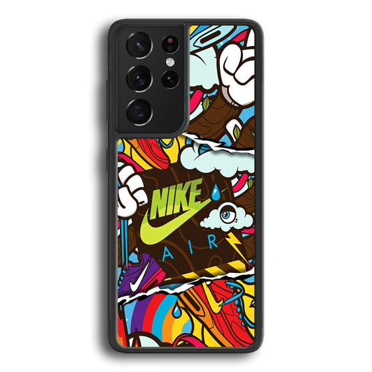 Nike Colorful Imagination Samsung Galaxy S24 Ultra Case-Rubber Black (2D Case)-Oxvistore