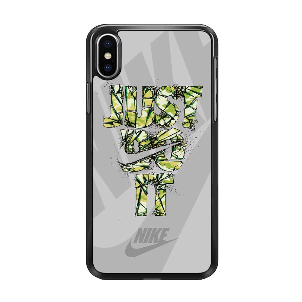 Nike Concrete Ability iPhone XS MAX Case-Rubber Black (2D Case)-Oxvistore