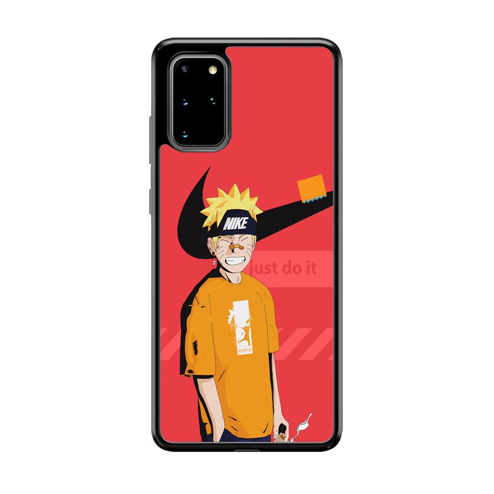 Nike Cover with Naruto Samsung Galaxy S20 Plus Case-Rubber Black (2D Case)-Oxvistore