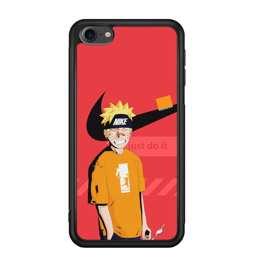 Nike Cover with Naruto iPod Touch 6 Case-Rubber Black (2D Case)-Oxvistore