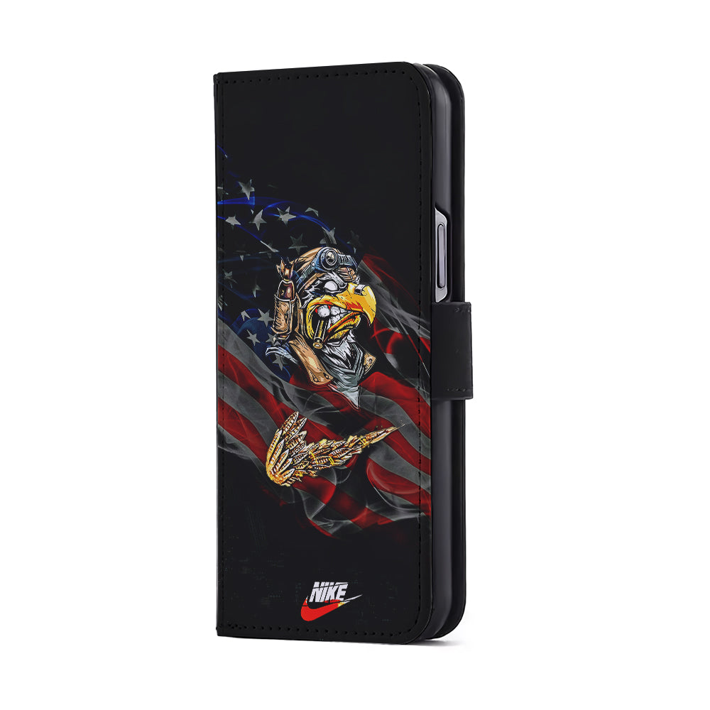 Nike Eagle Flag US Flip Wallet Phone Case