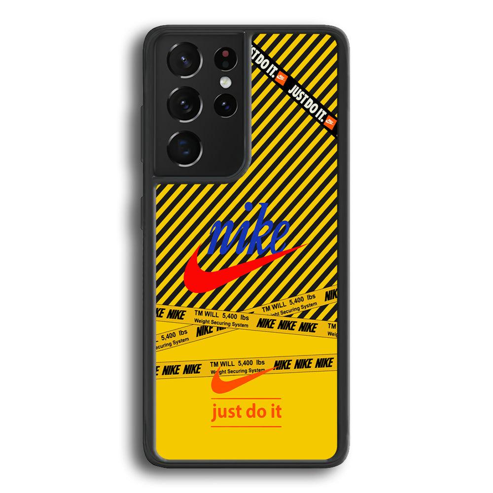 Nike Early Warning System Samsung Galaxy S23 Ultra Case-Rubber Black (2D Case)-Oxvistore