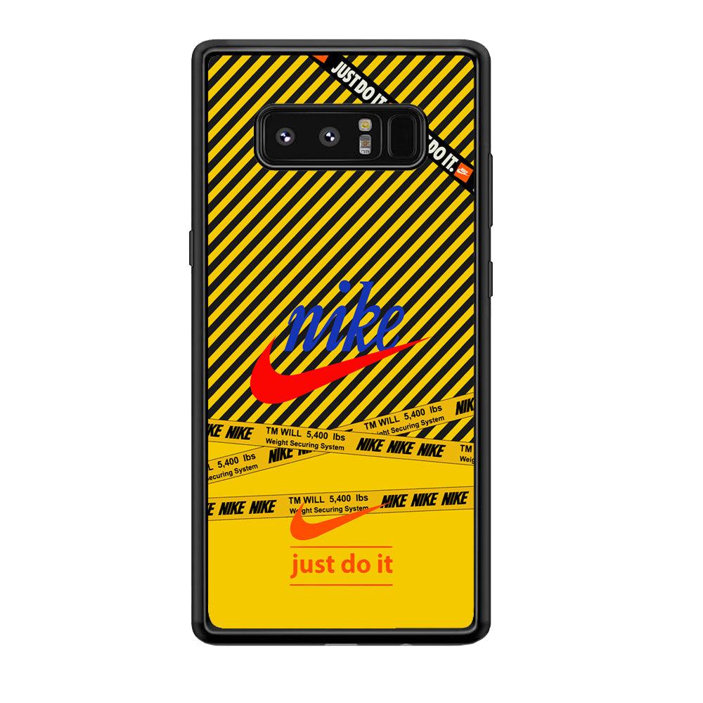 Nike Early Warning System Samsung Galaxy Note 8 Case-Rubber Black (2D Case)-Oxvistore
