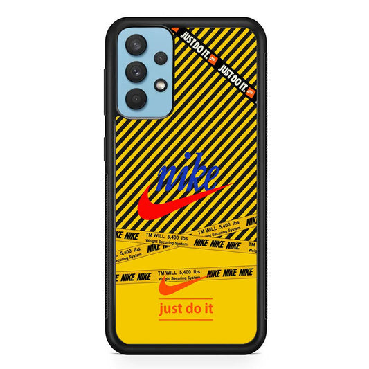 Nike Early Warning System Samsung Galaxy A32 Case-Rubber Black (2D Case)-Oxvistore