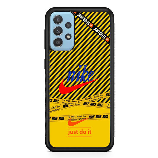 Nike Early Warning System Samsung Galaxy A52 Case-Rubber Black (2D Case)-Oxvistore