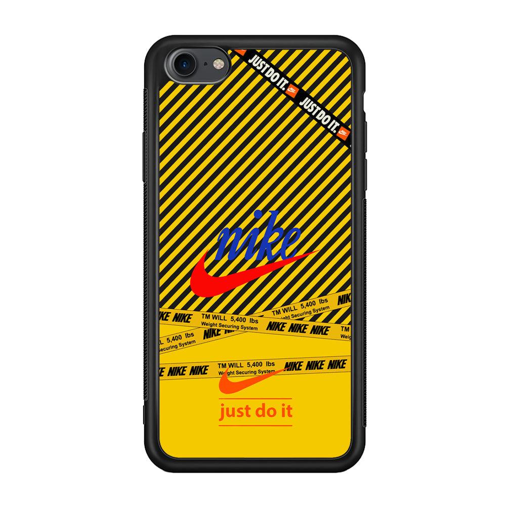 Nike Early Warning System iPhone 8 Case-Rubber Black (2D Case)-Oxvistore