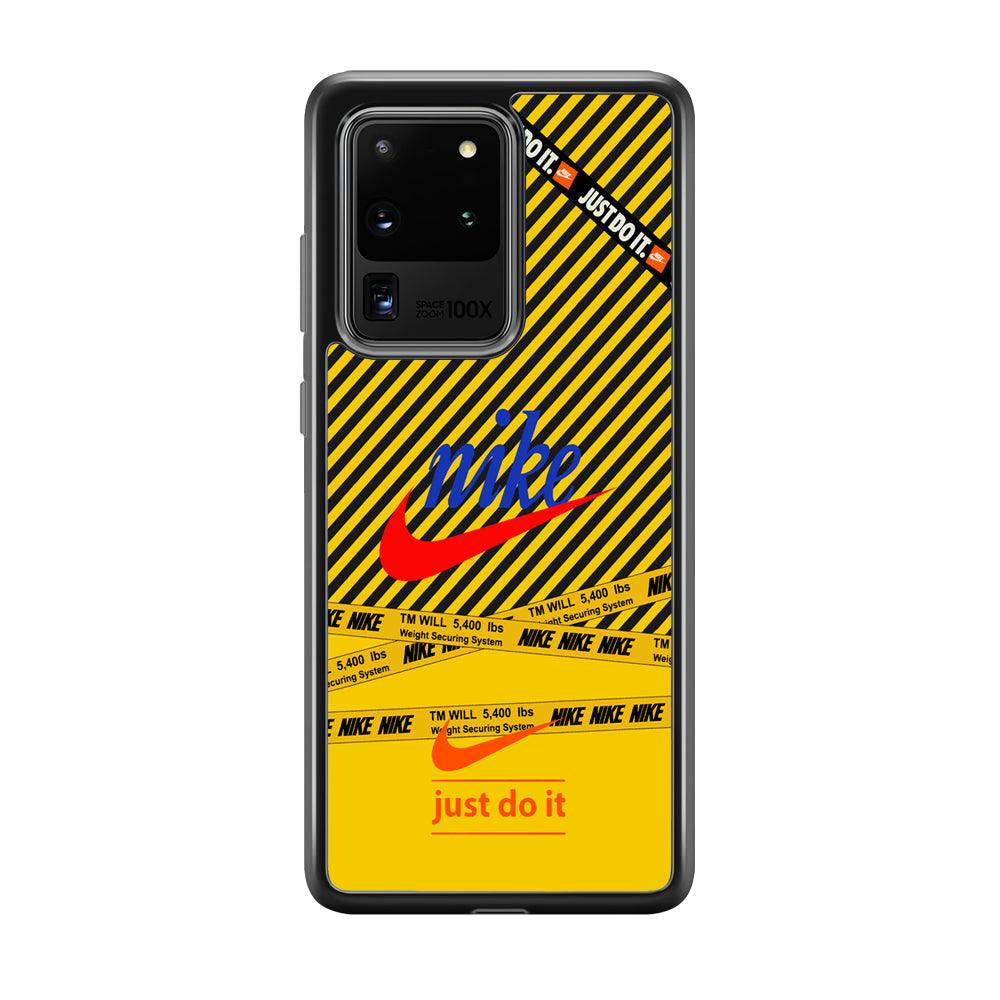 Nike Early Warning System Samsung Galaxy S20 Ultra Case-Rubber Black (2D Case)-Oxvistore