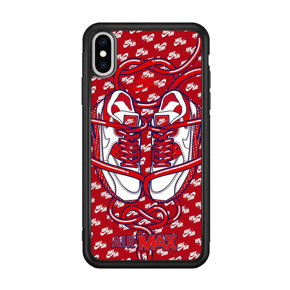 Nike Filled Up The Passion iPhone XS Case-Rubber Black (2D Case)-Oxvistore