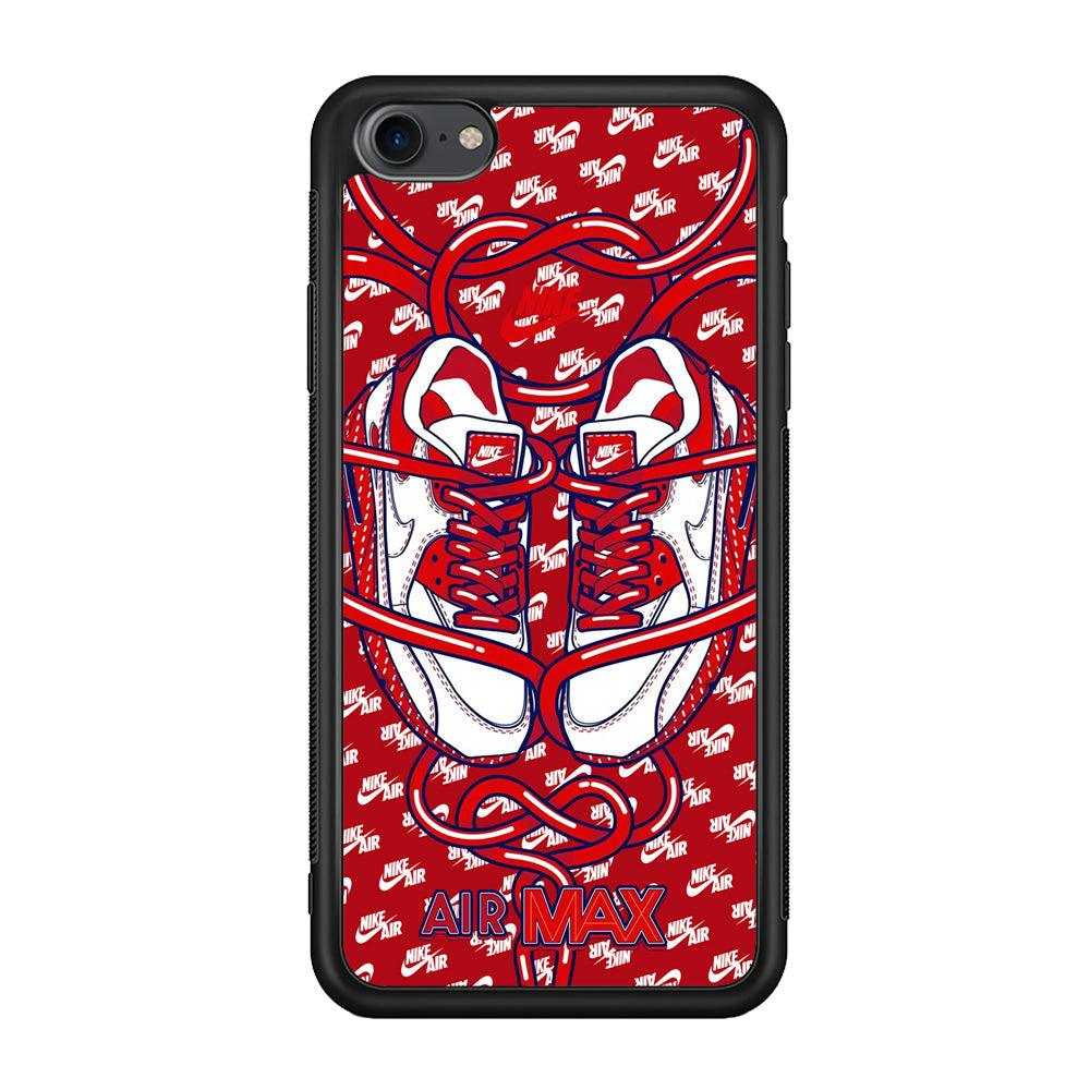 Nike Filled Up The Passion iPhone 8 Case-Rubber Black (2D Case)-Oxvistore