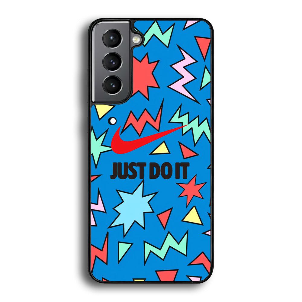 Nike Fireworks Samsung Galaxy S21 Case-Rubber Black (2D Case)-Oxvistore