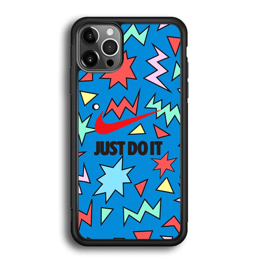 Nike Fireworks iPhone 12 Pro Max Case-Rubber Black (2D Case)-Oxvistore