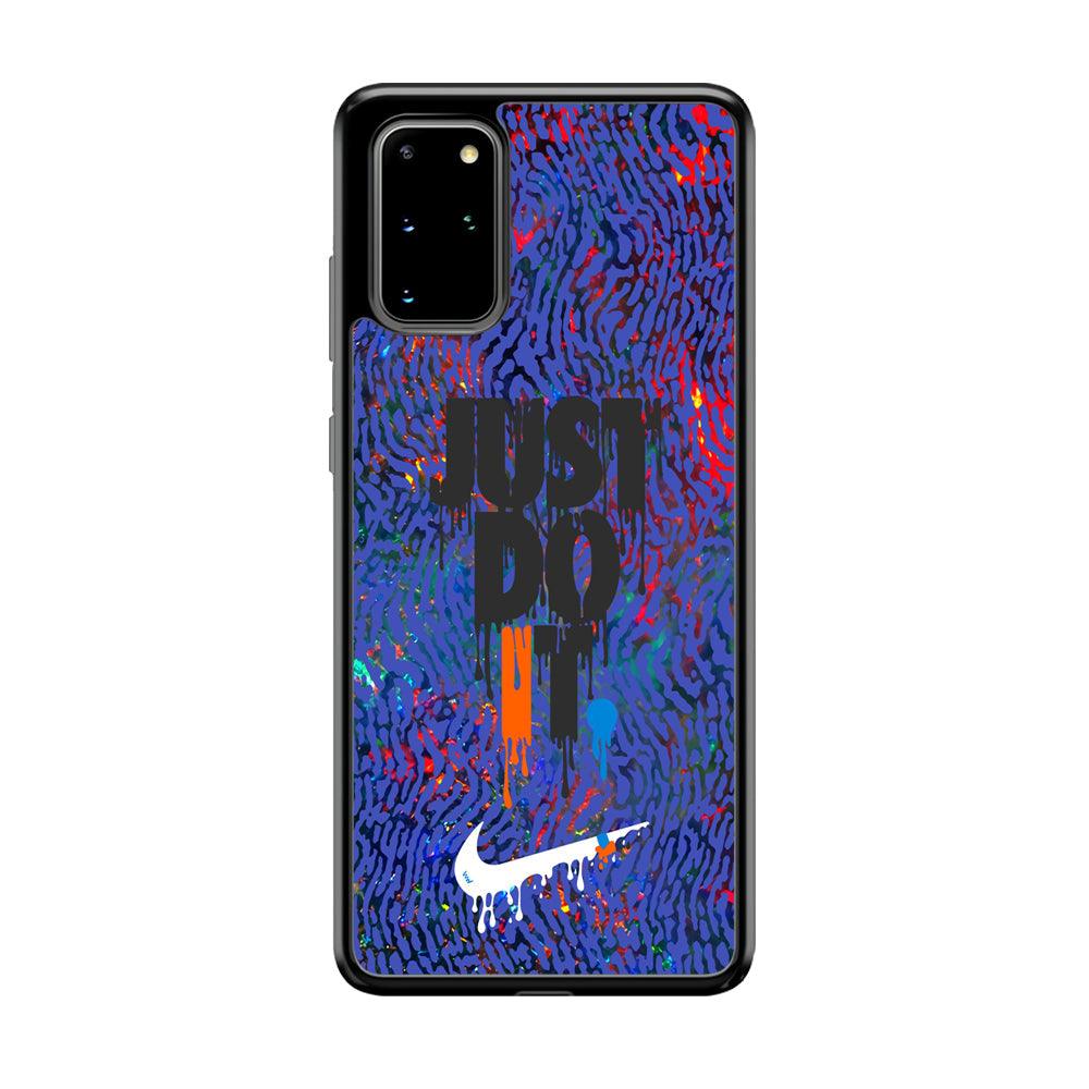 Nike Flaming Magma Samsung Galaxy S20 Plus Case-Rubber Black (2D Case)-Oxvistore