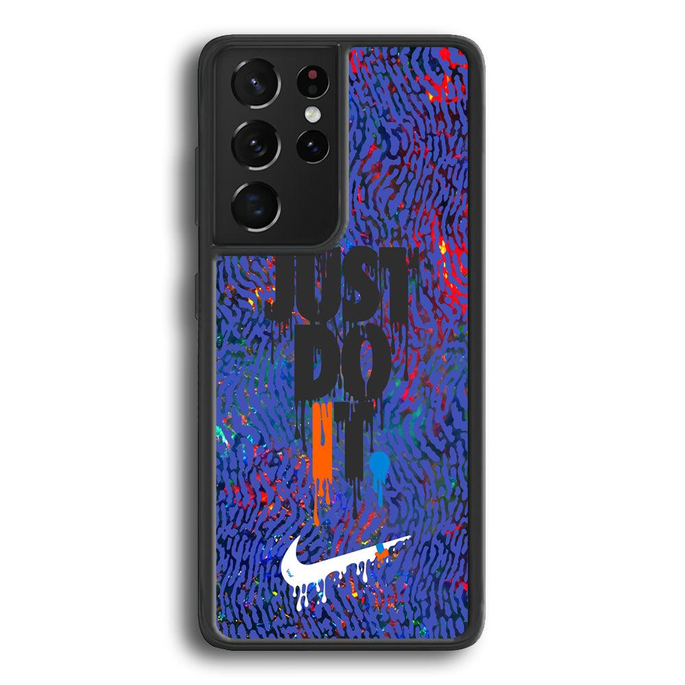 Nike Flaming Magma Samsung Galaxy S22 Ultra Case-Rubber Black (2D Case)-Oxvistore
