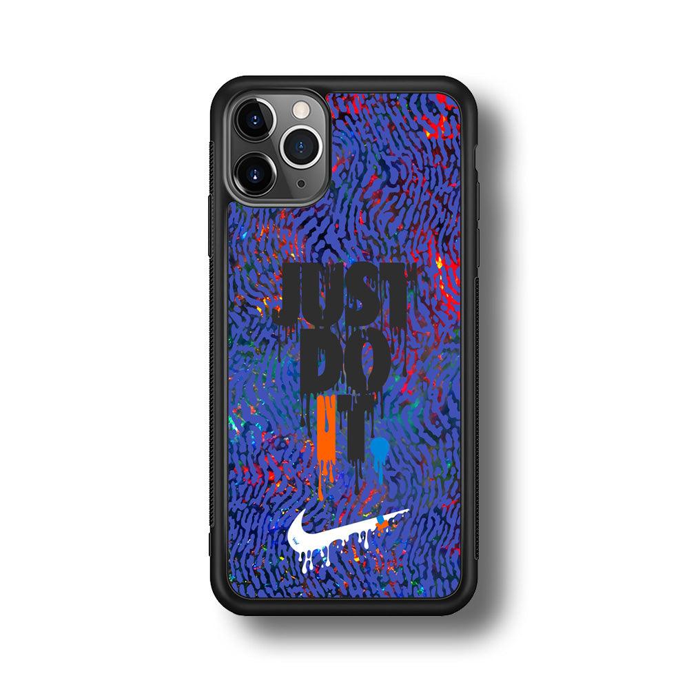 Nike Flaming Magma iPhone 11 Pro Max Case-Rubber Black (2D Case)-Oxvistore