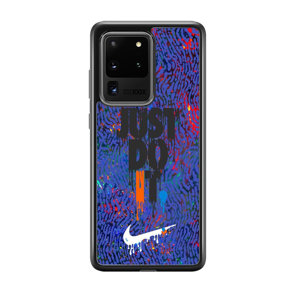 Nike Flaming Magma Samsung Galaxy S20 Ultra Case-Rubber Black (2D Case)-Oxvistore