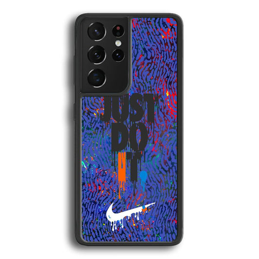 Nike Flaming Magma Samsung Galaxy S21 Ultra Case-Rubber Black (2D Case)-Oxvistore