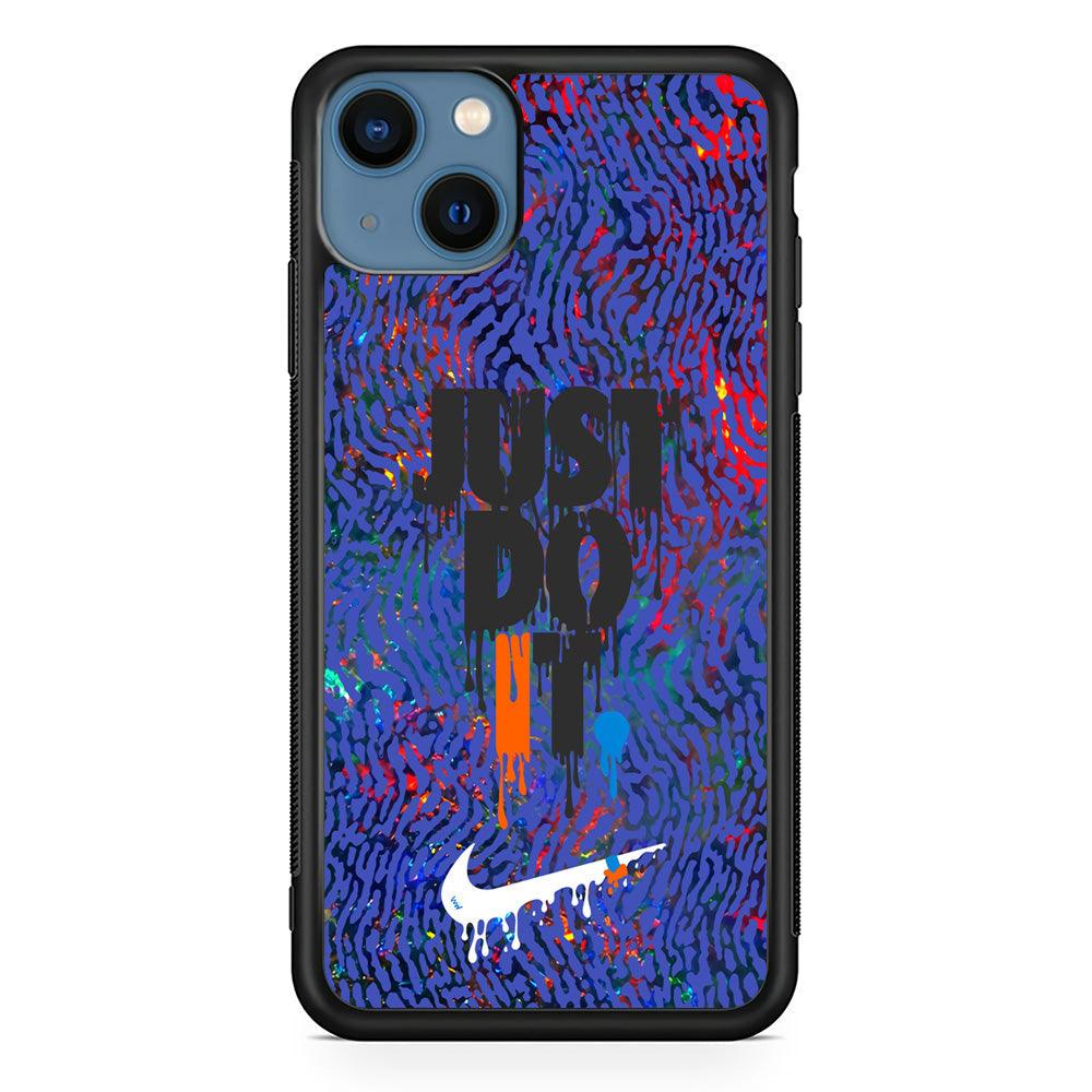Nike Flaming Magma iPhone 14 Case-Rubber Black (2D Case)-Oxvistore