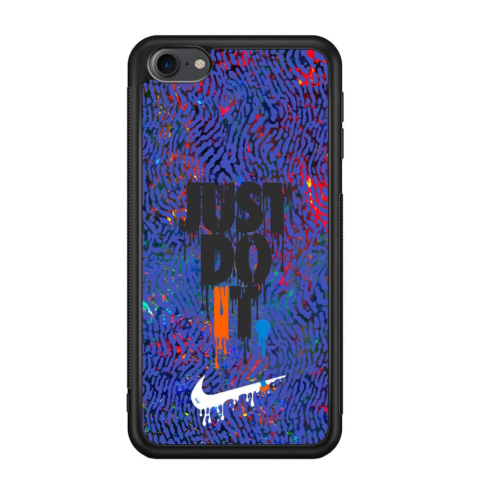 Nike Flaming Magma iPod Touch 6 Case-Rubber Black (2D Case)-Oxvistore