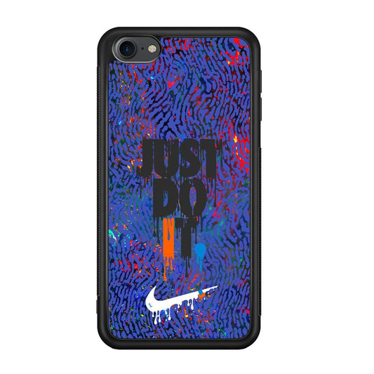 Nike Flaming Magma iPod Touch 6 Case-Rubber Black (2D Case)-Oxvistore