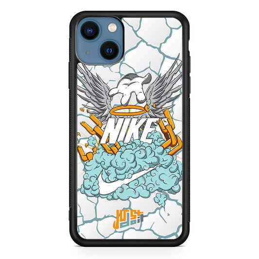 Nike Flying To The Paradise iPhone 15 Case-Rubber Black (2D Case)-Oxvistore