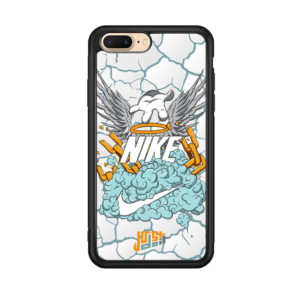 Nike Flying To The Paradise iPhone 8 Plus Case-Rubber Black (2D Case)-Oxvistore