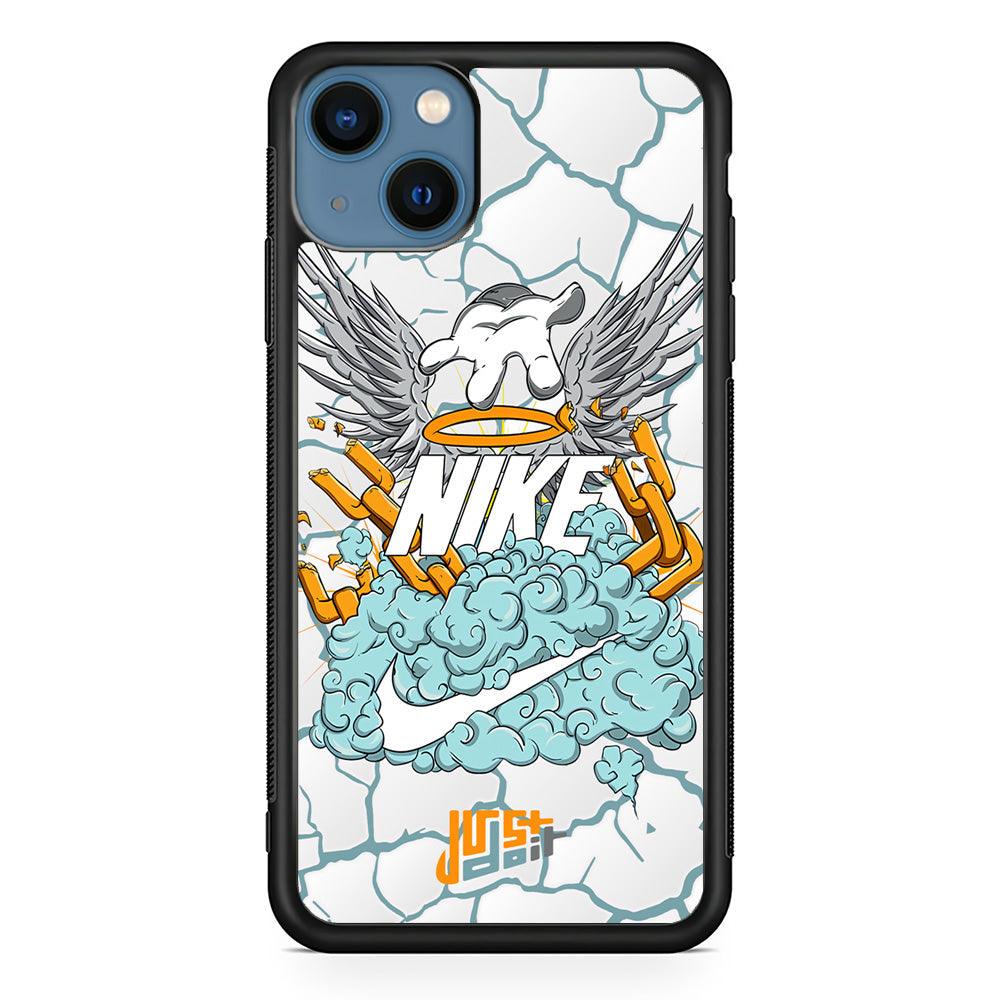 Nike Flying To The Paradise iPhone 15 Plus Case-Rubber Black (2D Case)-Oxvistore