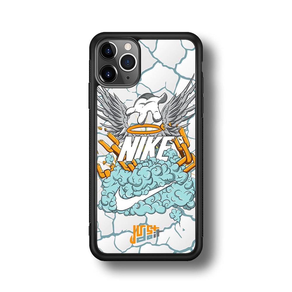 Nike Flying To The Paradise iPhone 11 Pro Max Case-Rubber Black (2D Case)-Oxvistore