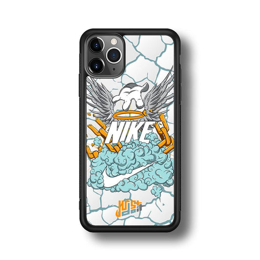 Nike Flying To The Paradise iPhone 11 Pro Max Case-Rubber Black (2D Case)-Oxvistore
