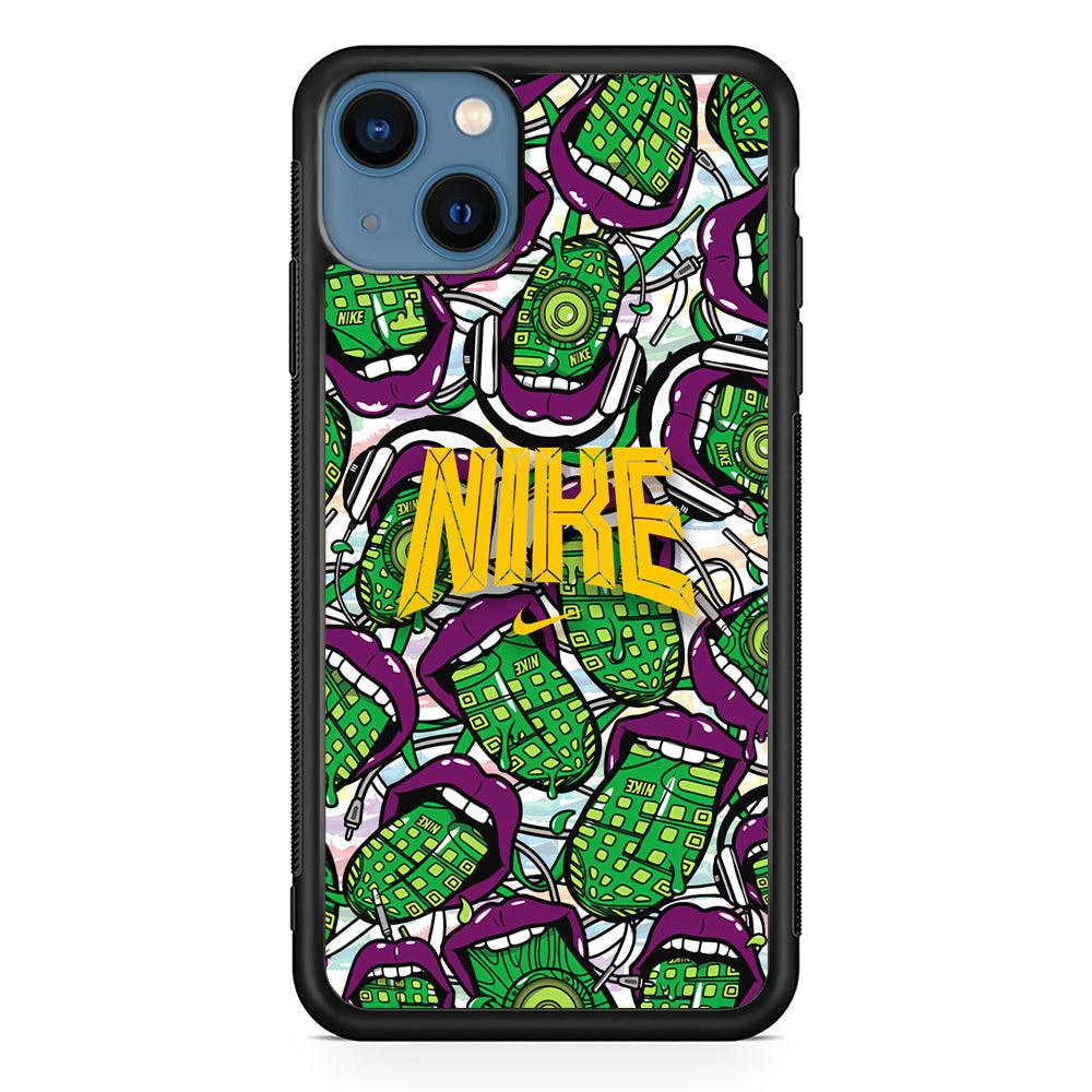 Nike Freestyle Art iPhone 14 Case-Rubber Black (2D Case)-Oxvistore