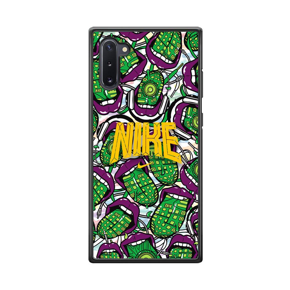Nike Freestyle Art Samsung Galaxy Note 10 Case-Rubber Black (2D Case)-Oxvistore