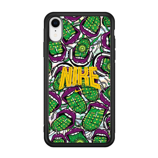 Nike Freestyle Art iPhone XR Case-Rubber Black (2D Case)-Oxvistore