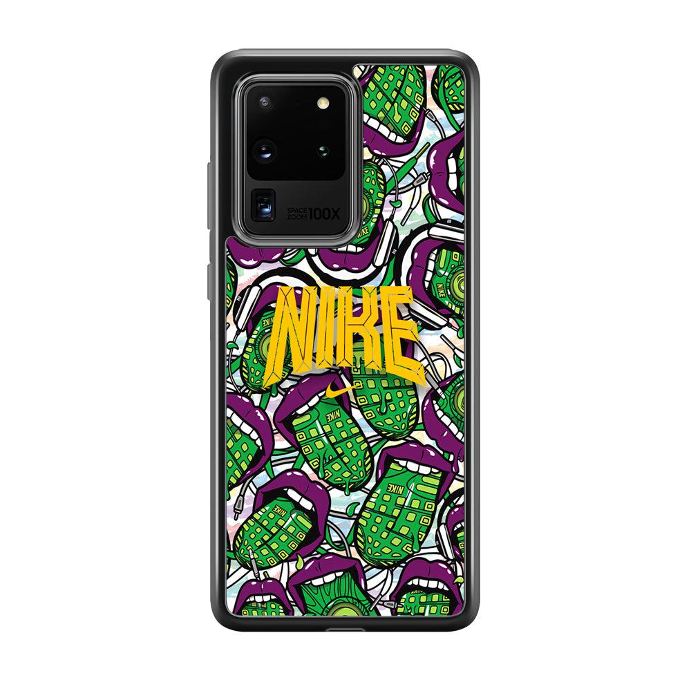 Nike Freestyle Art Samsung Galaxy S20 Ultra Case-Rubber Black (2D Case)-Oxvistore
