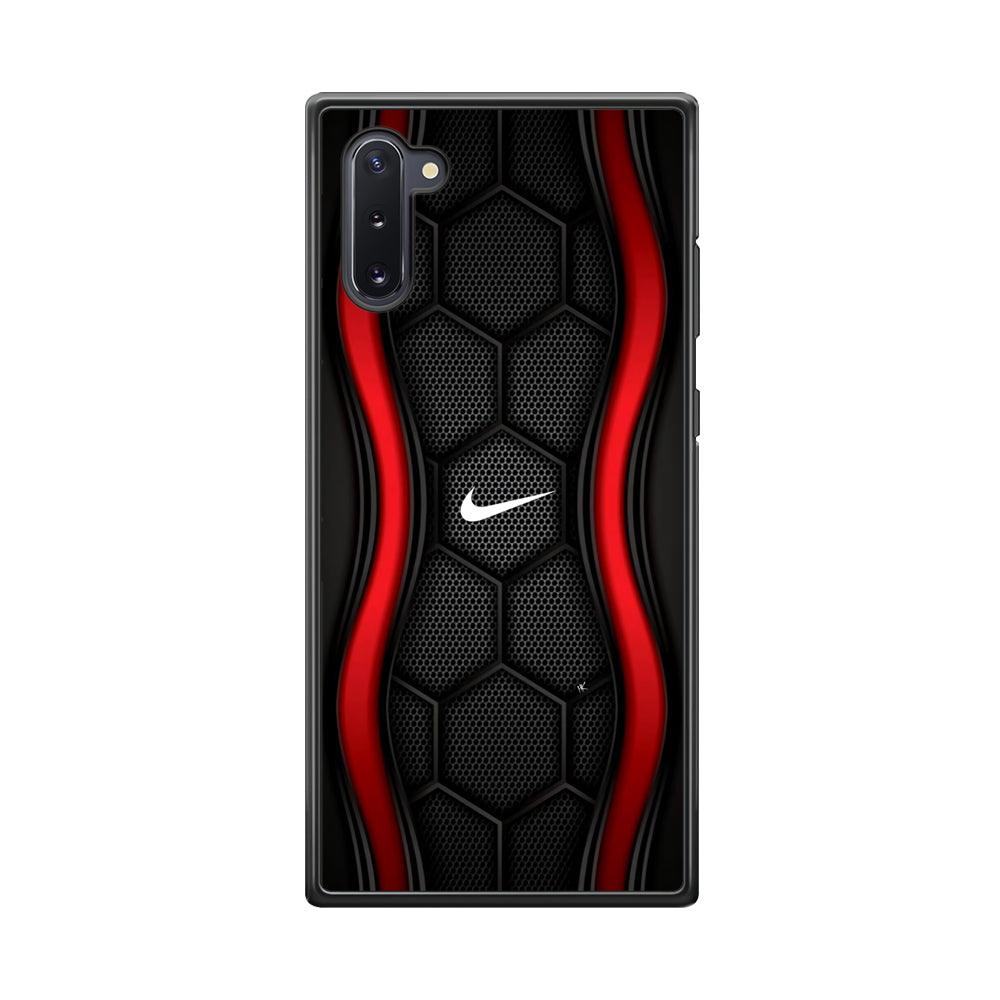 Nike Futuristic Hexagon Dome Samsung Galaxy Note 10 Case-Rubber Black (2D Case)-Oxvistore