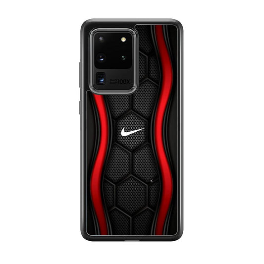 Nike Futuristic Hexagon Dome Samsung Galaxy S20 Ultra Case-Rubber Black (2D Case)-Oxvistore