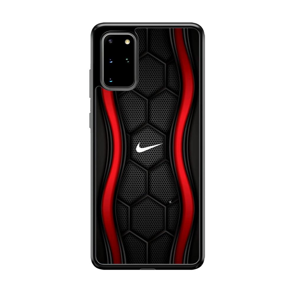 Nike Futuristic Hexagon Dome Samsung Galaxy S20 Plus Case-Rubber Black (2D Case)-Oxvistore