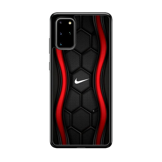 Nike Futuristic Hexagon Dome Samsung Galaxy S20 Plus Case-Rubber Black (2D Case)-Oxvistore