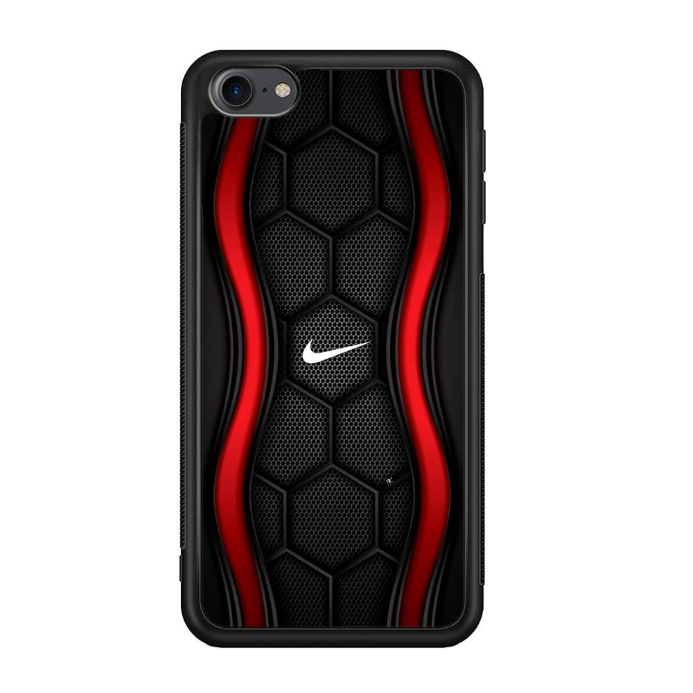 Nike Futuristic Hexagon Dome iPod Touch 6 Case-Rubber Black (2D Case)-Oxvistore