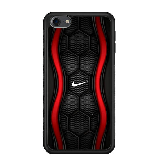 Nike Futuristic Hexagon Dome iPod Touch 6 Case-Rubber Black (2D Case)-Oxvistore