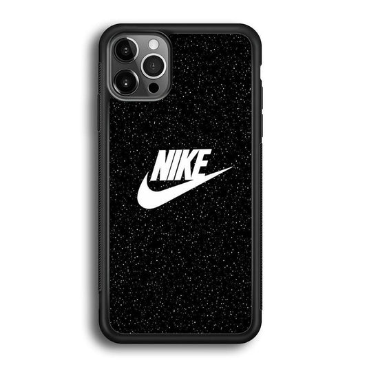 Nike Glitter Night iPhone 12 Pro Case-Rubber Black (2D Case)-Oxvistore