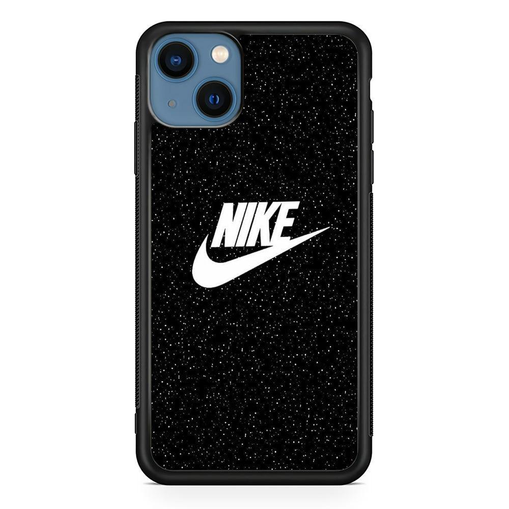 Nike Glitter Night iPhone 13 Case-Rubber Black (2D Case)-Oxvistore