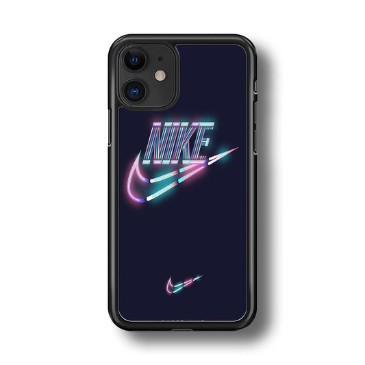 Nike Glowing iPhone 11 Case-Rubber Black (2D Case)-Oxvistore