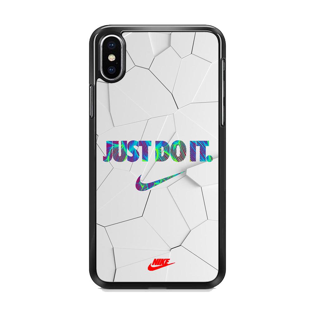 Nike Glowing Inside iPhone XS MAX Case-Rubber Black (2D Case)-Oxvistore