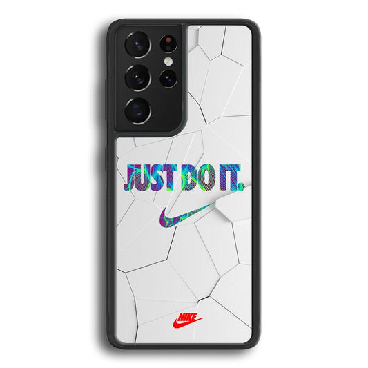 Nike Glowing Inside Samsung Galaxy S22 Ultra Case-Rubber Black (2D Case)-Oxvistore