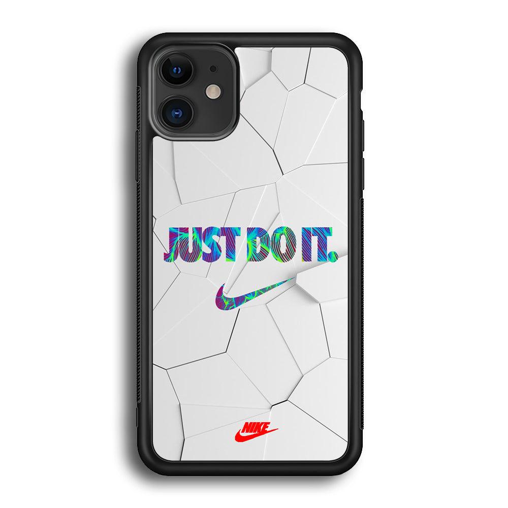 Nike Glowing Inside iPhone 12 Case-Rubber Black (2D Case)-Oxvistore