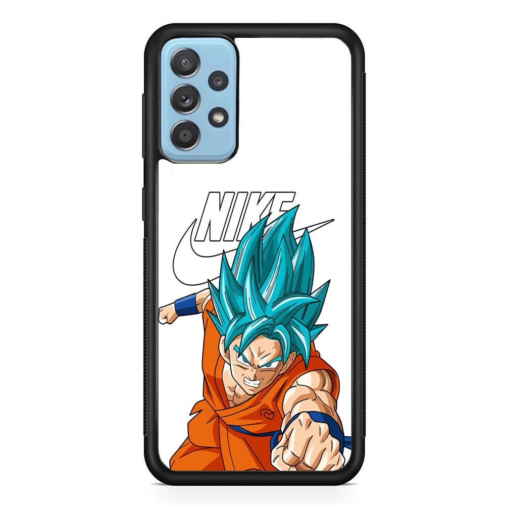 Nike Goku Fight Samsung Galaxy A72 Case-Rubber Black (2D Case)-Oxvistore
