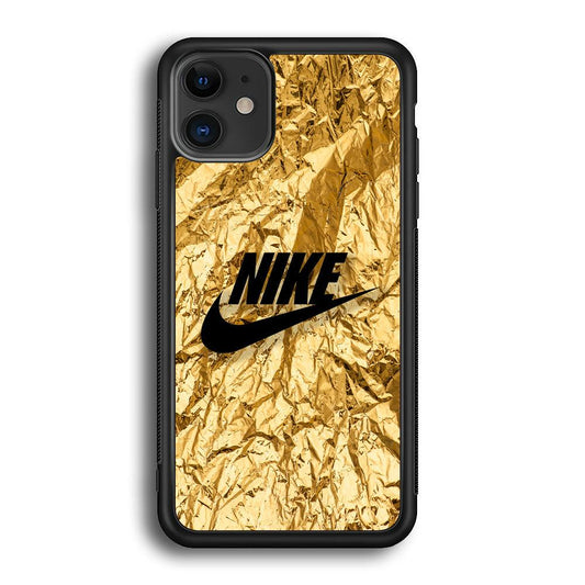 Nike Gold Paper iPhone 12 Case-Oxvistore