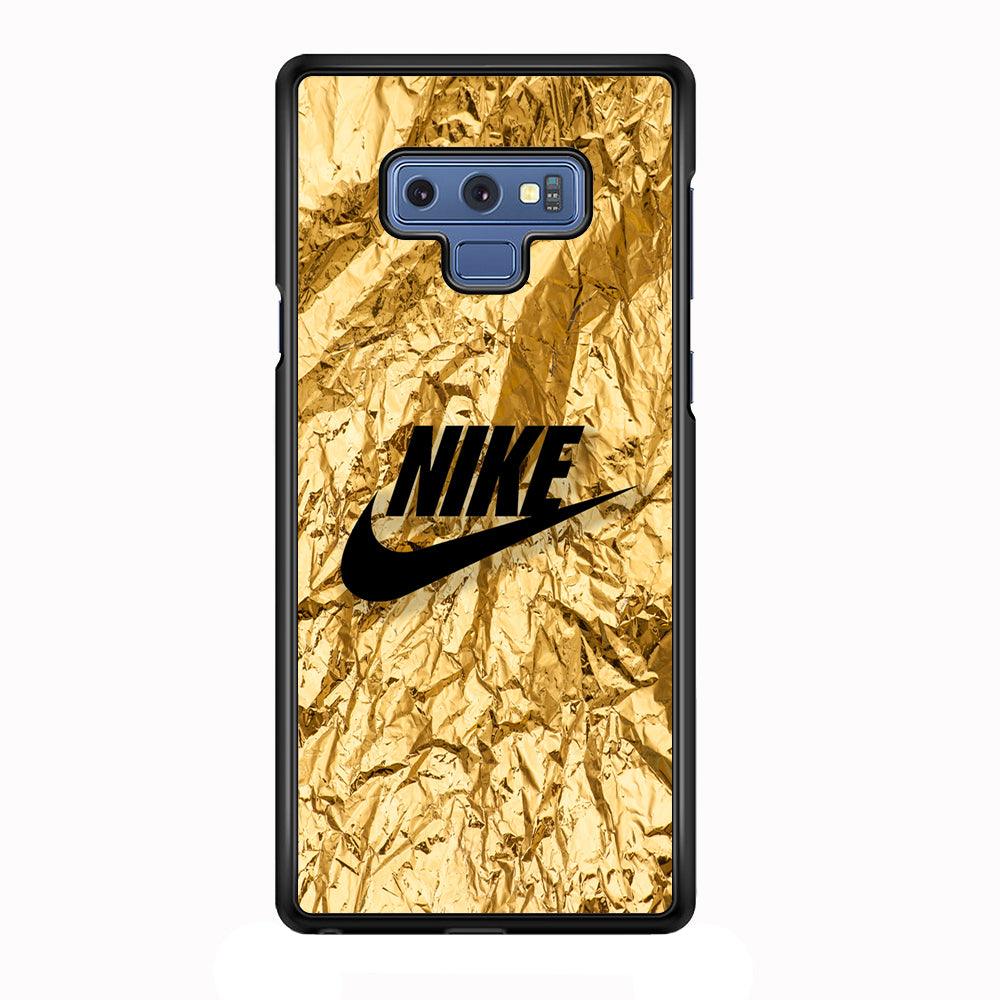 Nike Gold Paper Samsung Galaxy Note 9 Case-Rubber Black (2D Case)-Oxvistore