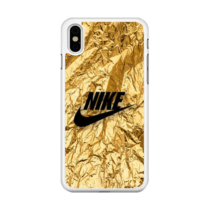 Nike Gold Paper iPhone XS Case-Oxvistore