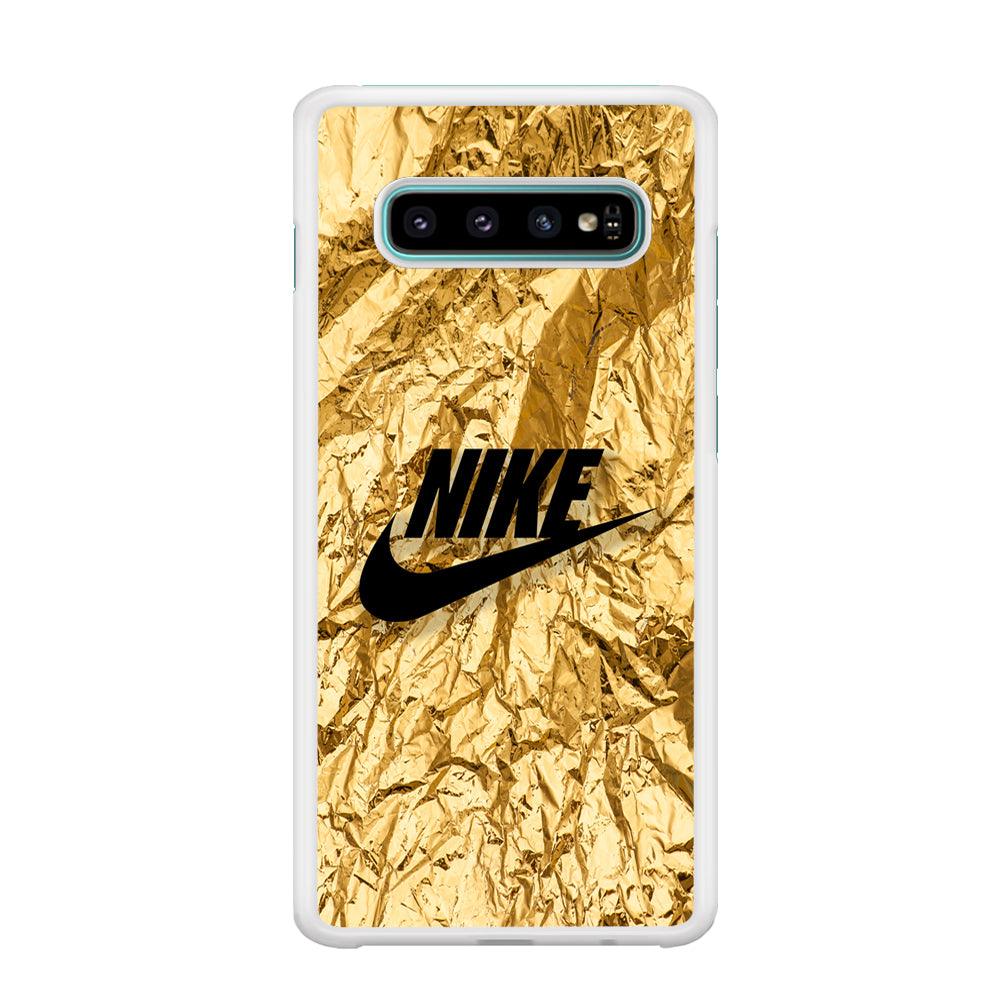 Nike Gold Paper Samsung Galaxy S10 Case-Oxvistore