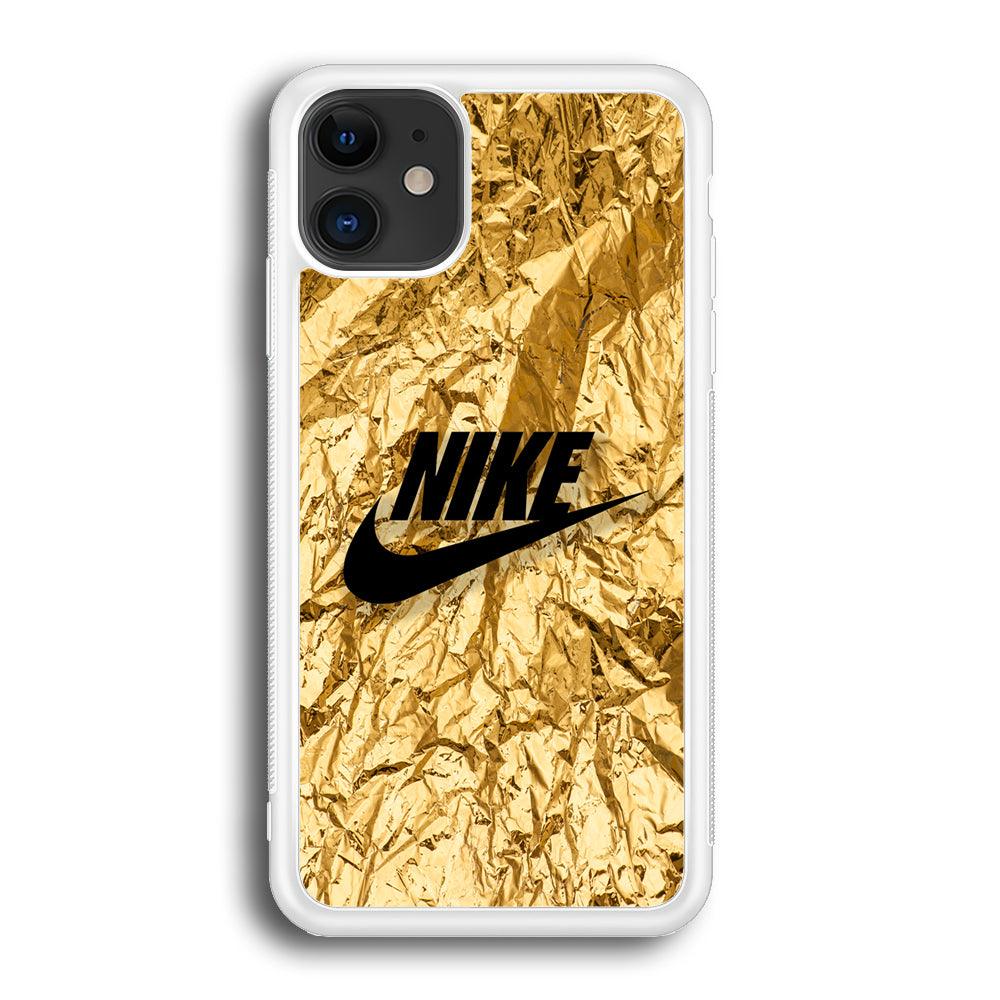 Nike Gold Paper iPhone 12 Case-Oxvistore